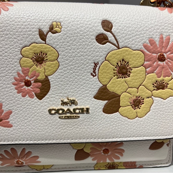 NWT Coach Klare Crossbody With Yellow Pink Floral Cluster Print CH550 - Picture 9 of 9